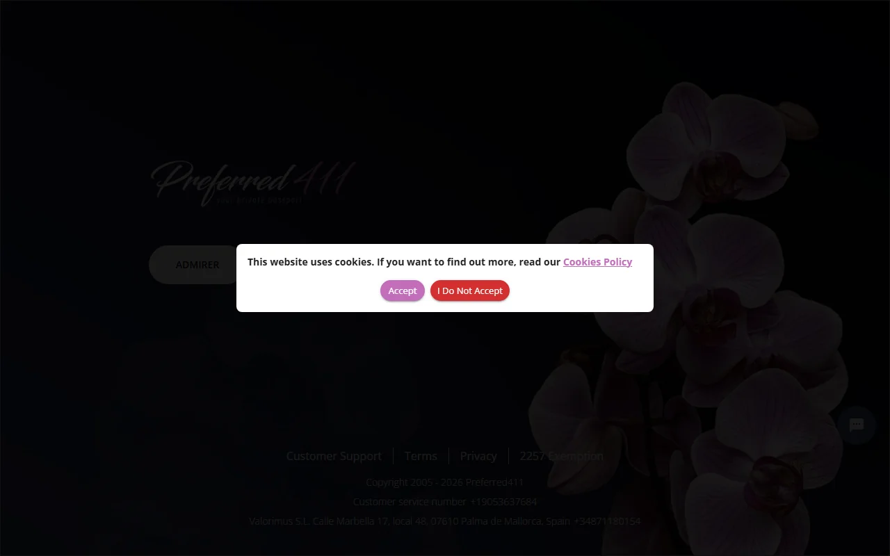 Screenshot of Preferred411