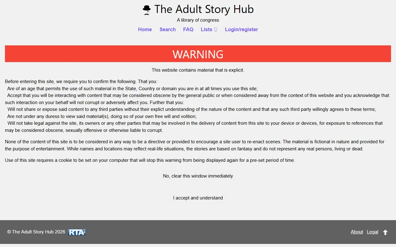 Screenshot of Theadultstoryhub